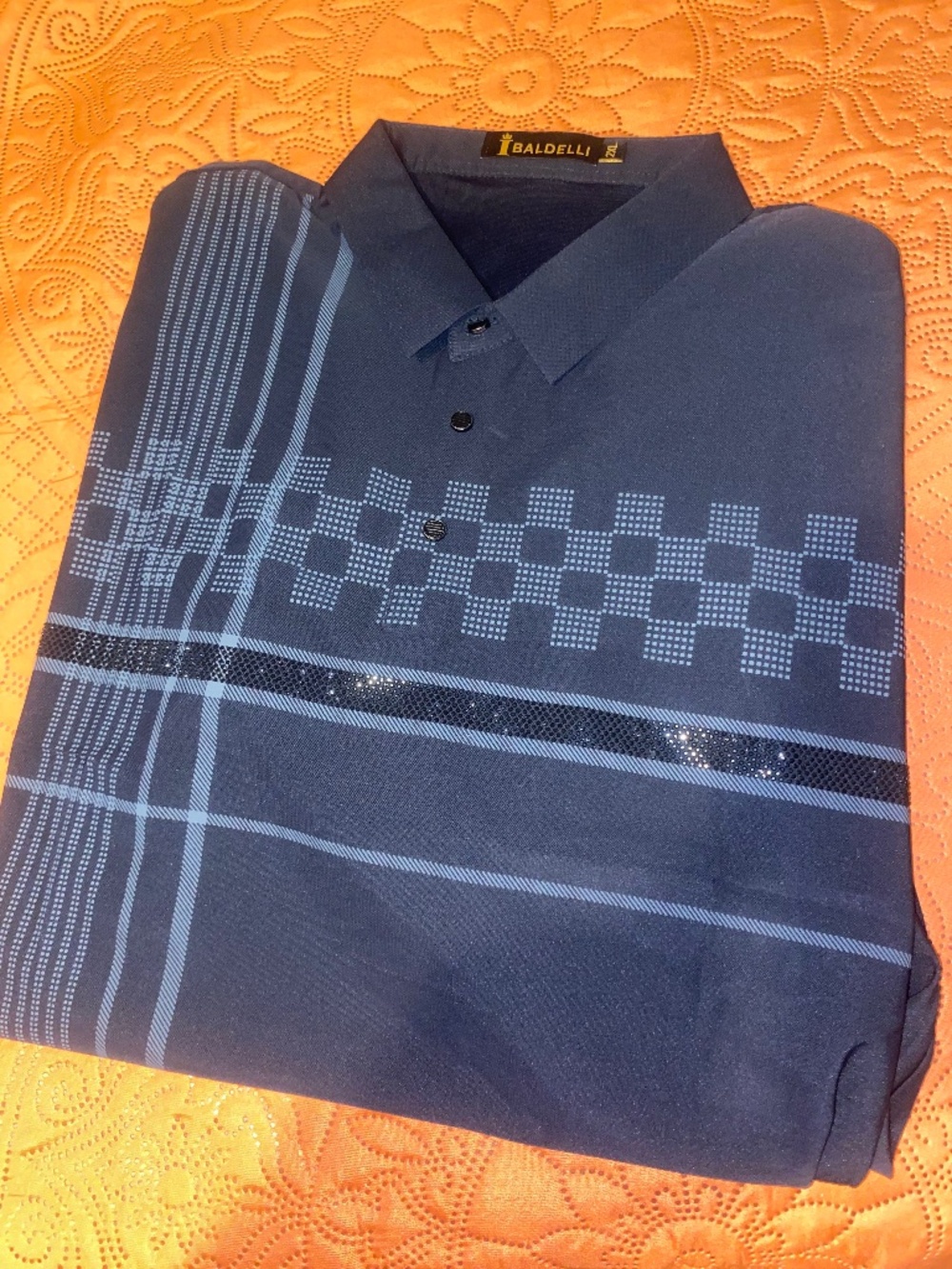 Rhinestone polo shirt
